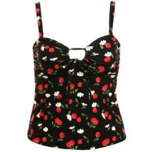 Torrid Cherry Print Tankini Swimsuit Top